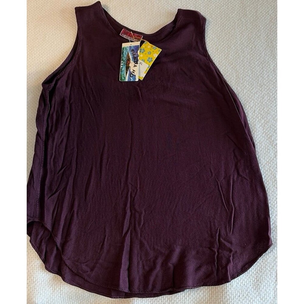 NWT Tienda Ho Women's XL Sleeveless Tank Top Purple
